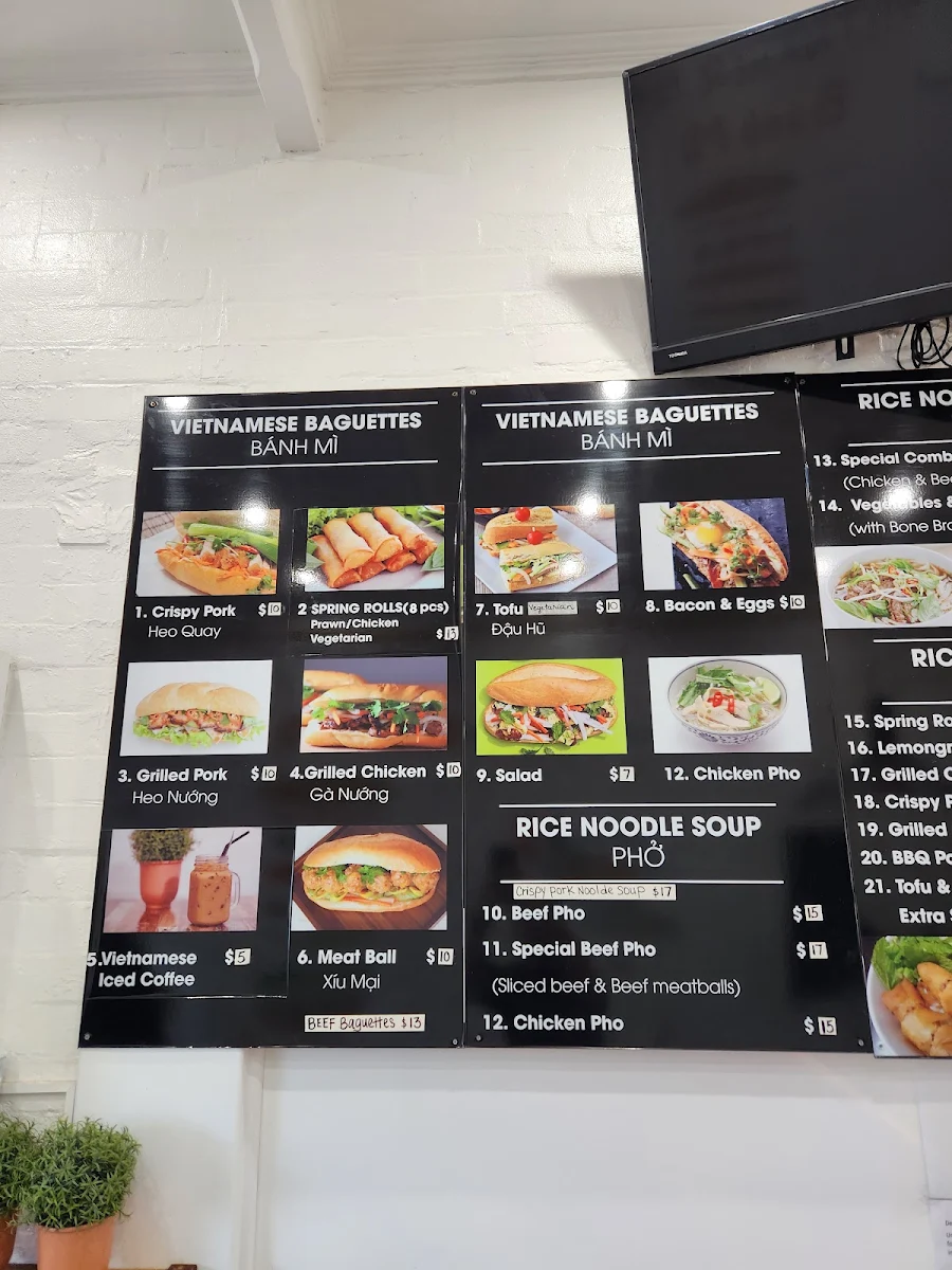 Menu, Banh Mi & Pho