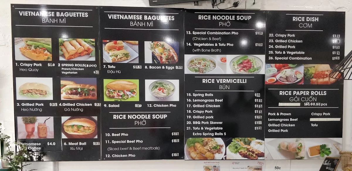 Menu, Banh Mi & Pho
