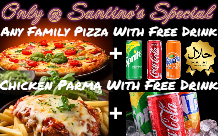 Menu, Santino's Pizza Pasta