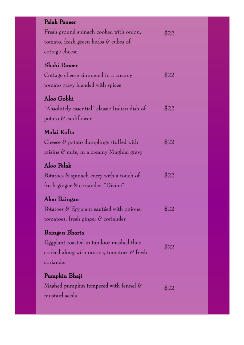 Menu, Roti Boti