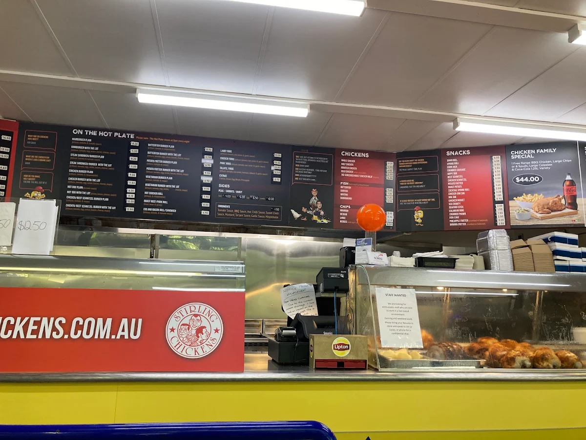 Menu, Stirling Chickens
