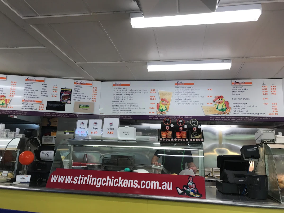 Menu, Stirling Chickens