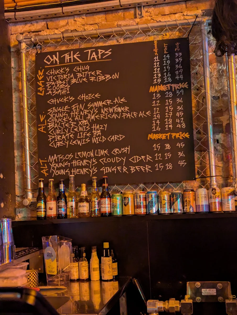 Menu, Chuck Trailer's CBD