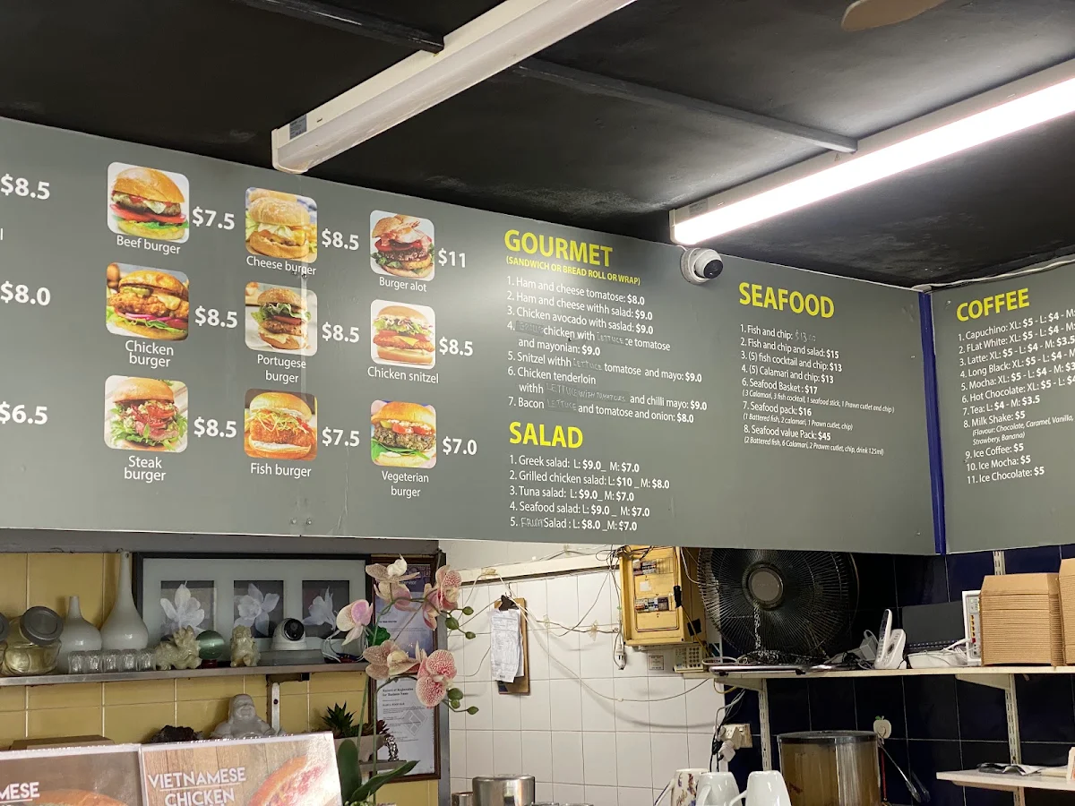 Menu, Darya's Food and Grill Bar