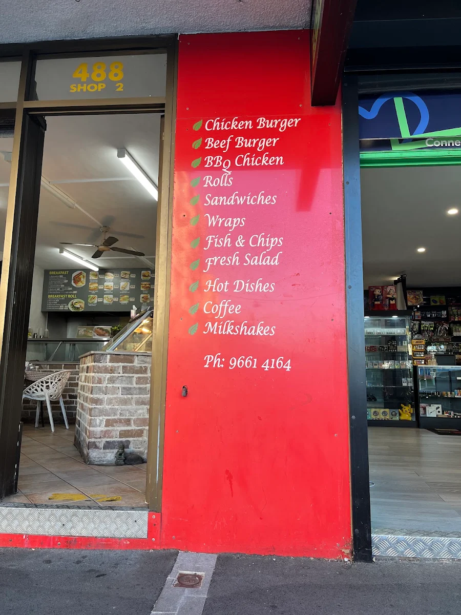 Menu, Darya's Food and Grill Bar
