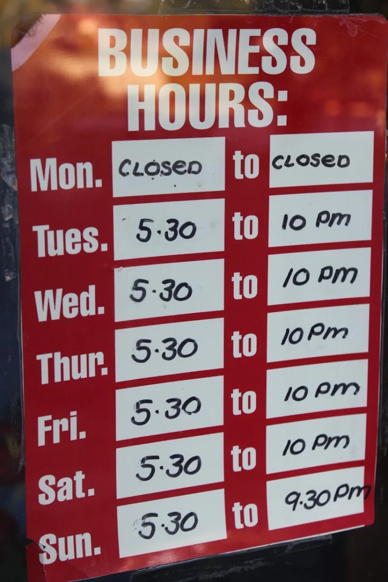 Menu, The Big Mexican Rancho