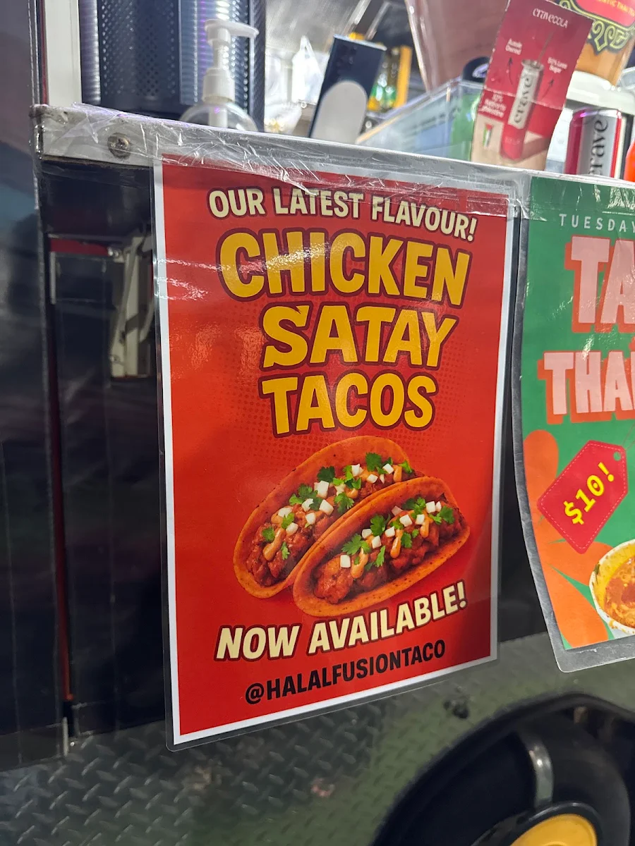 Menu, Halal Fusion Taco