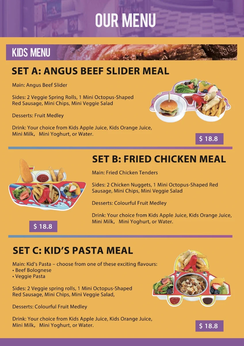 Menu, Pixieland