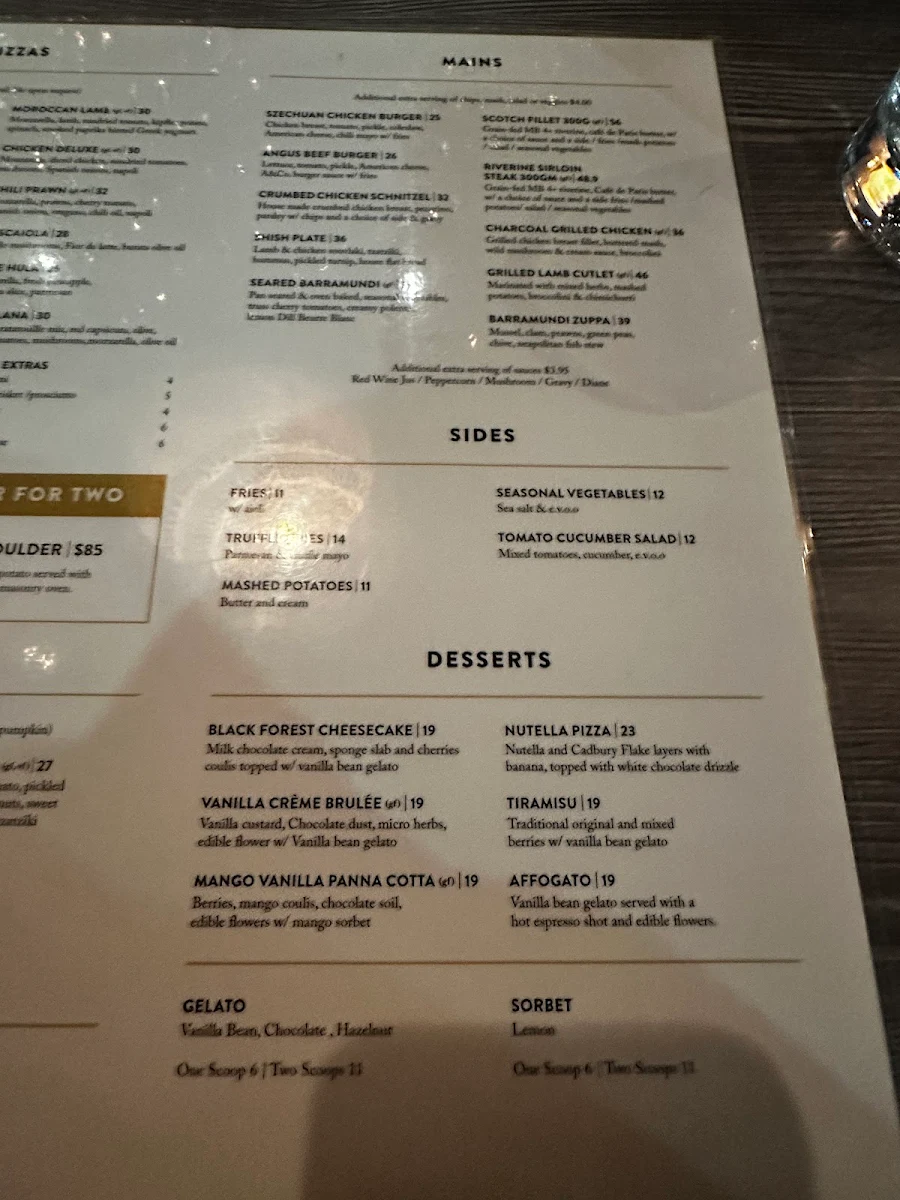 Menu, The Food Depot - Head Office