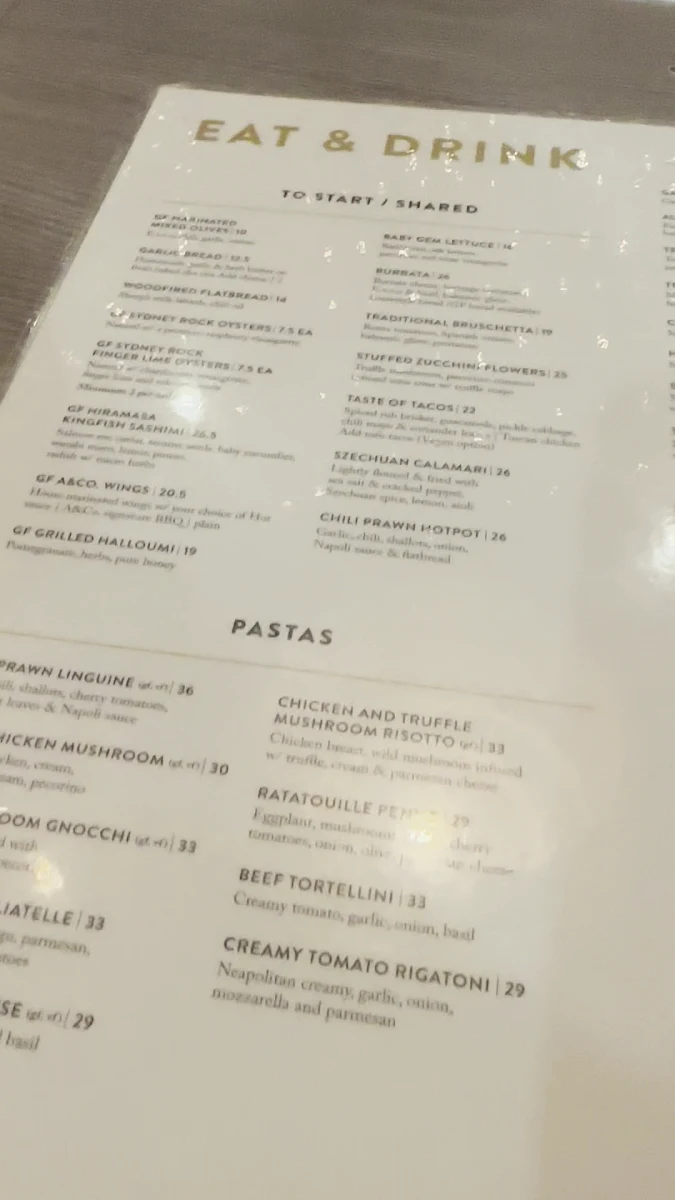 Menu, The Food Depot - Head Office