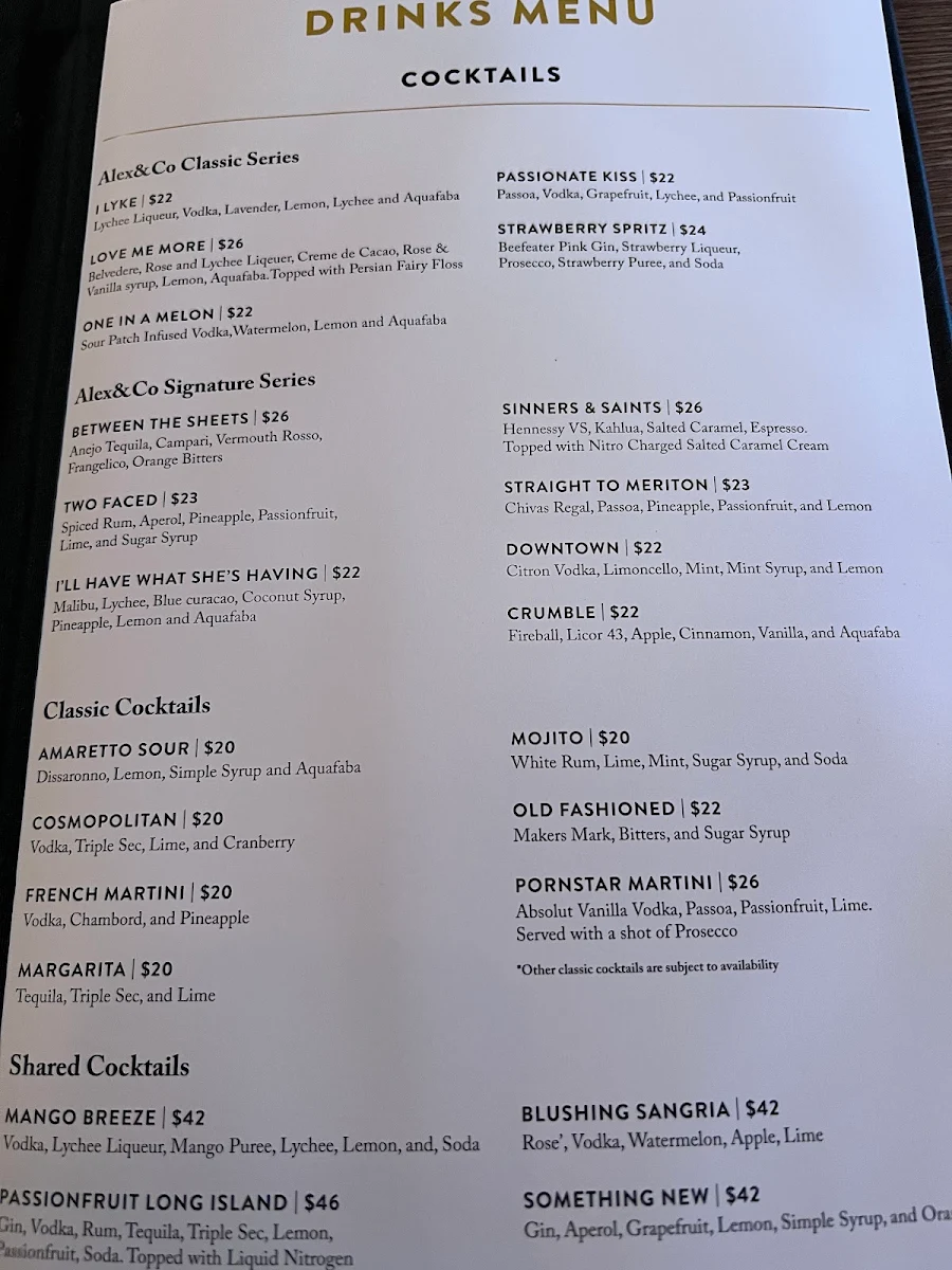 Menu, The Food Depot - Head Office
