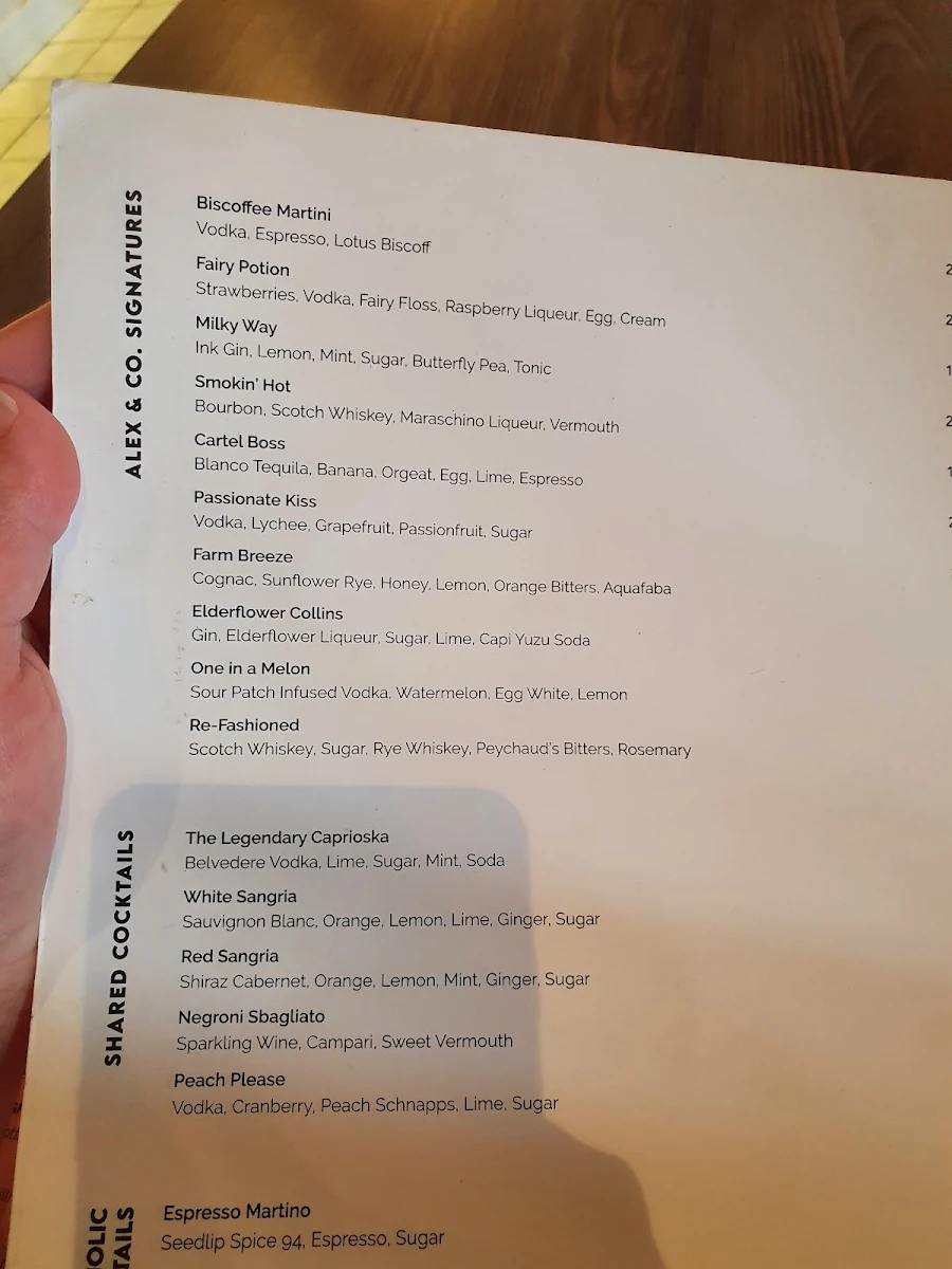 Menu, The Food Depot - Head Office