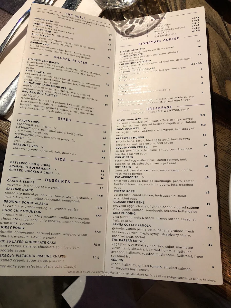 Menu, The Food Depot - Head Office