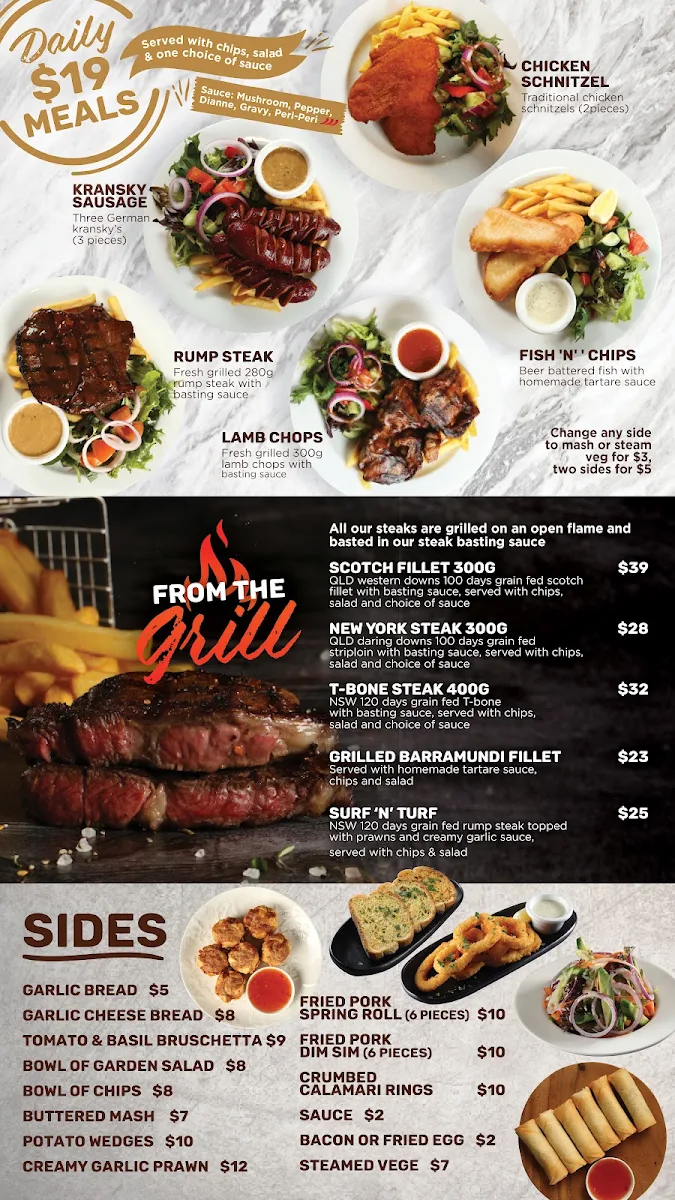 Menu, GAGE Dining & Co. (Riverwood hotel bistro)