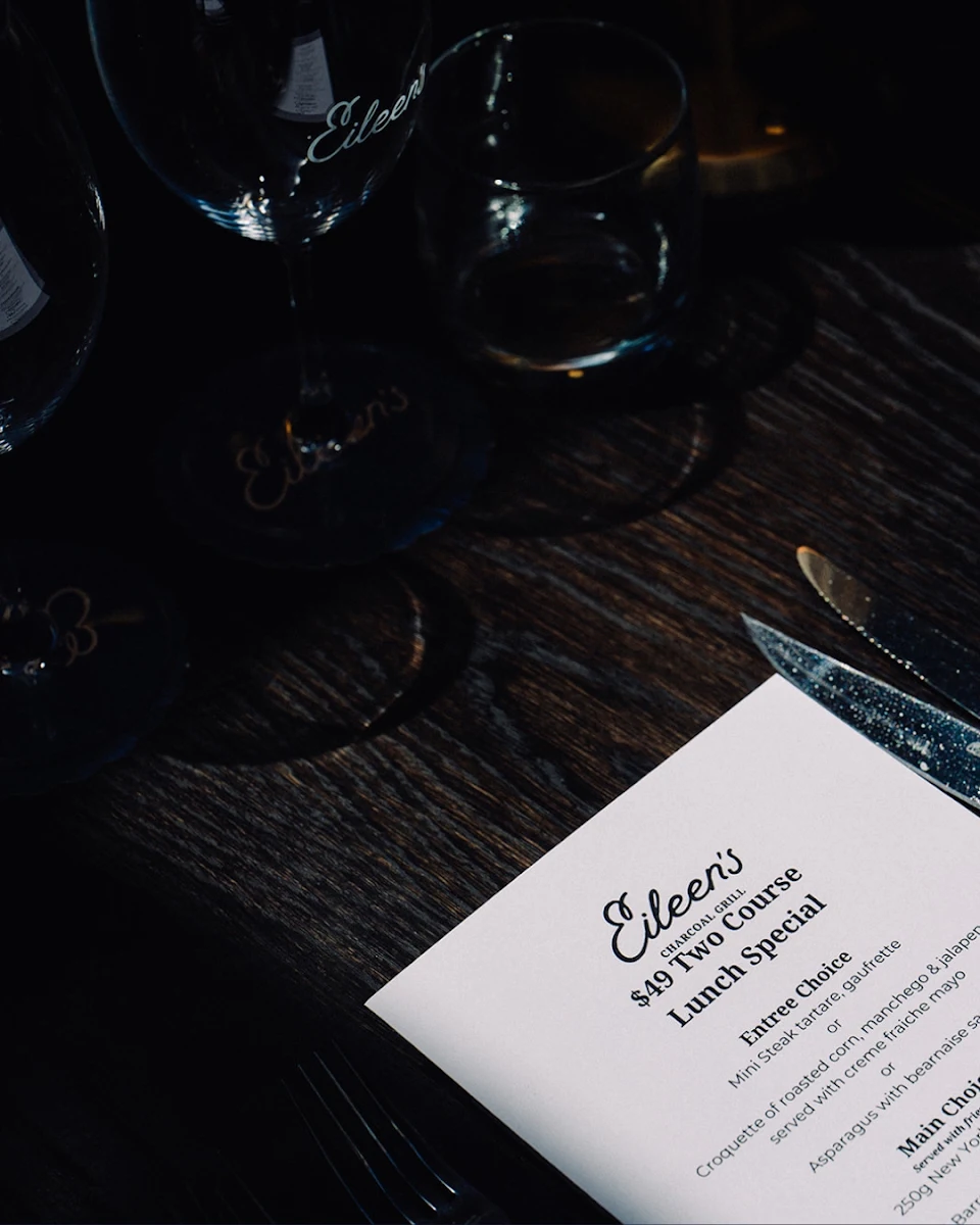 Menu, Eileen's Charcoal Grill