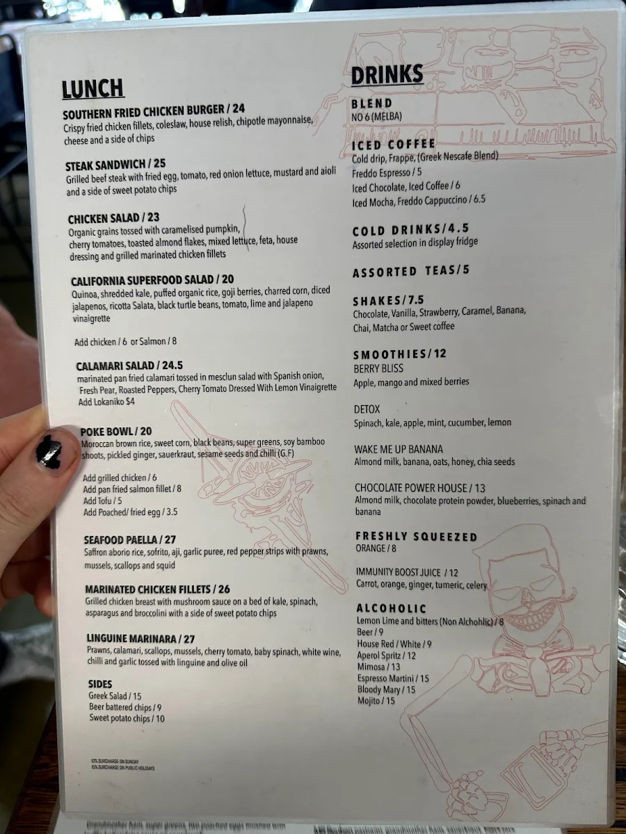 Menu, Espresso Room