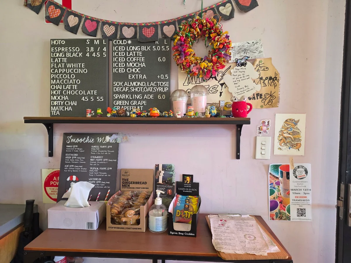Menu, MINA'S CAFE