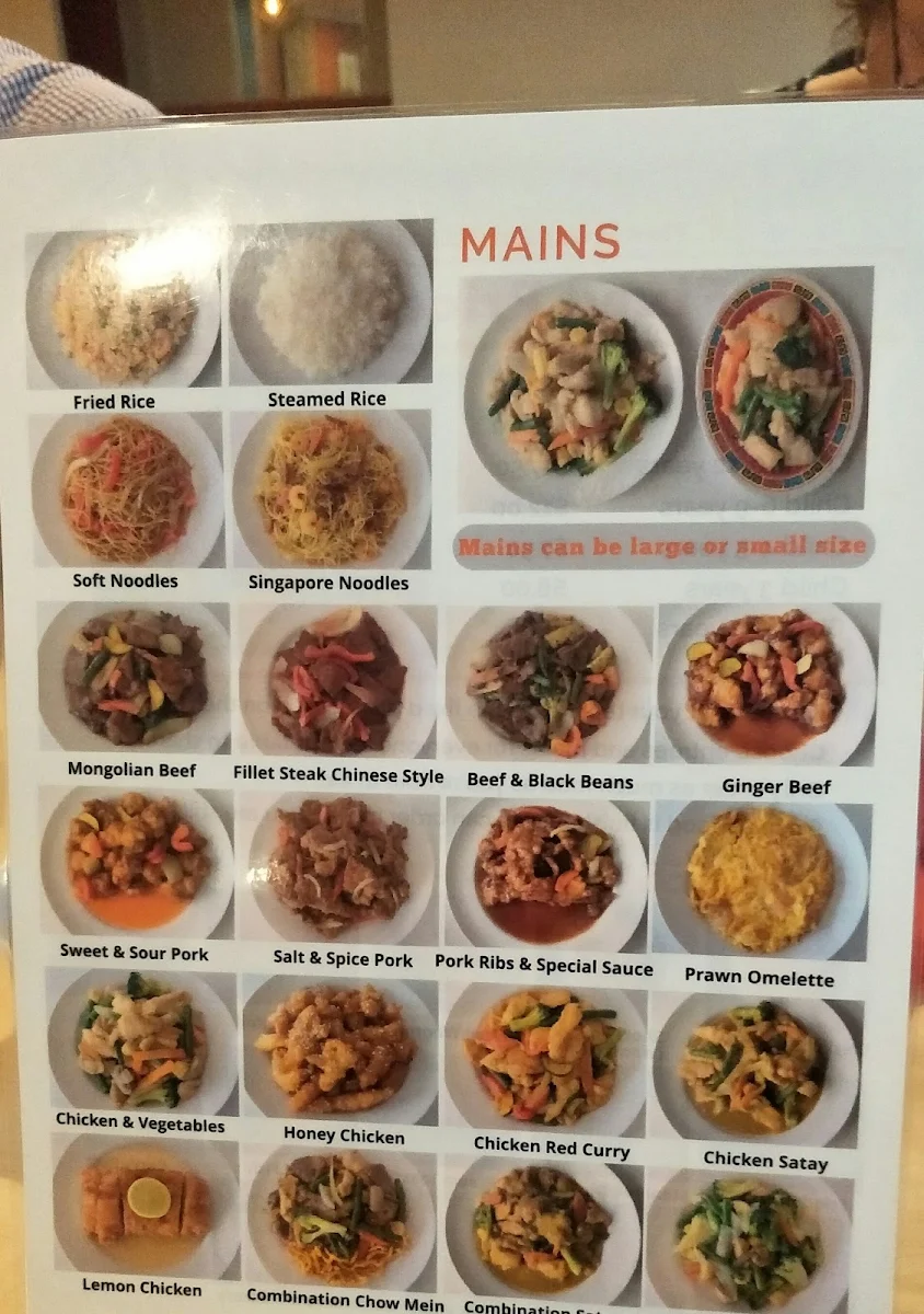 Menu, Flower Garden Chinese Restaurant