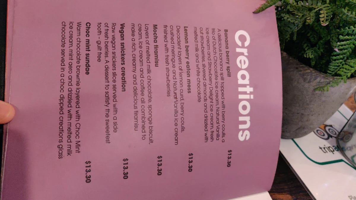 Menu, Royal Copenhagen Mildura
