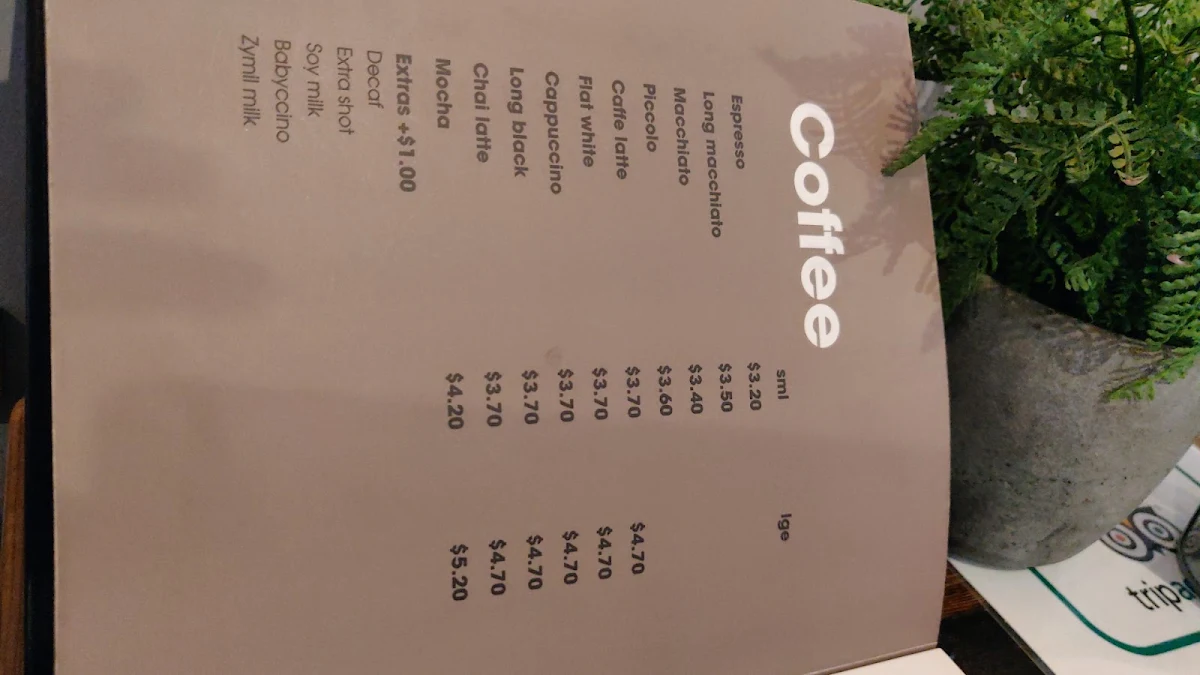 Menu, Royal Copenhagen Mildura