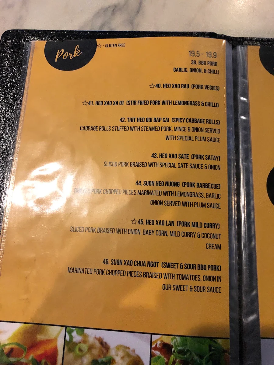 Menu, Anna’s