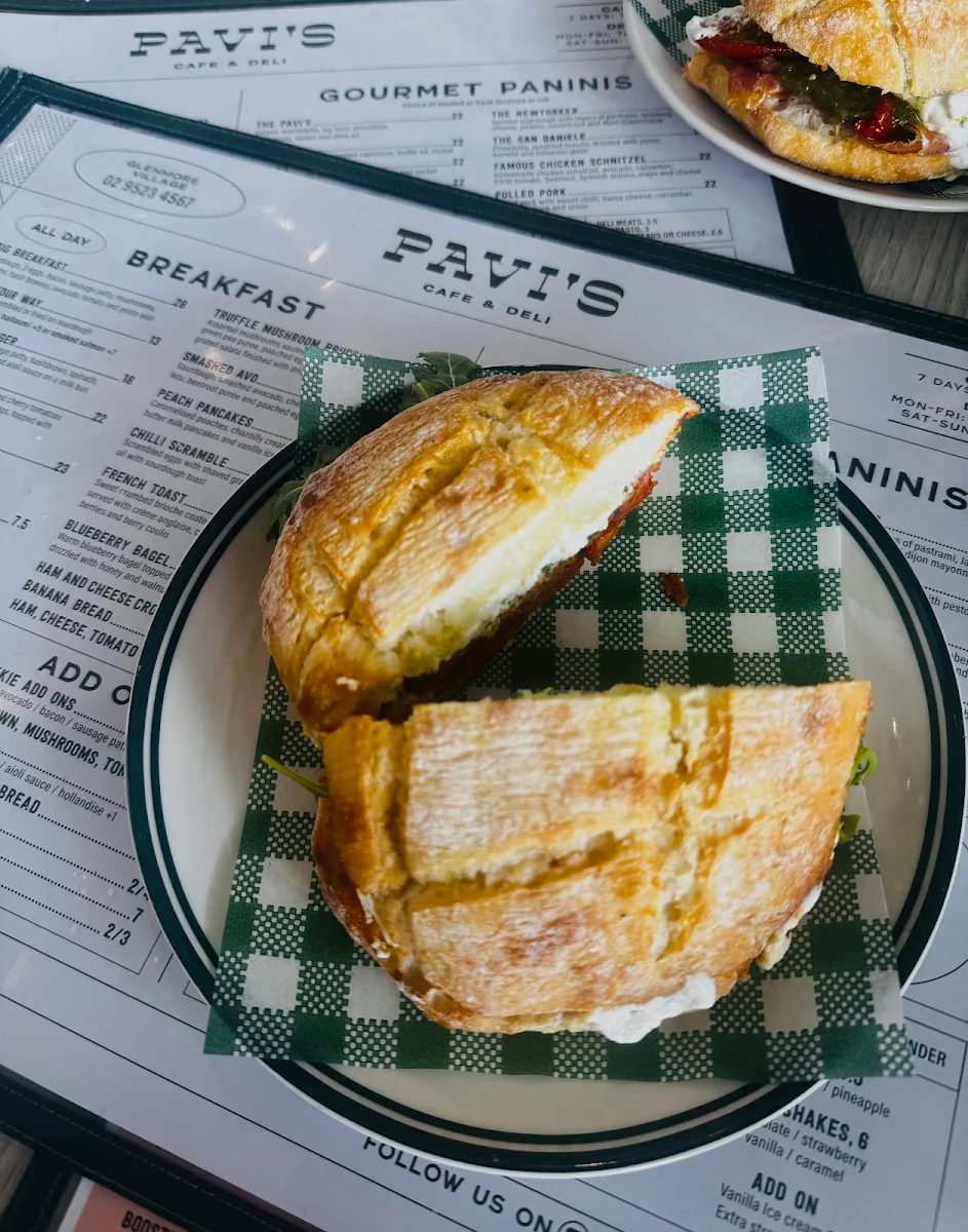 Menu, Pavi's Cafe & Deli