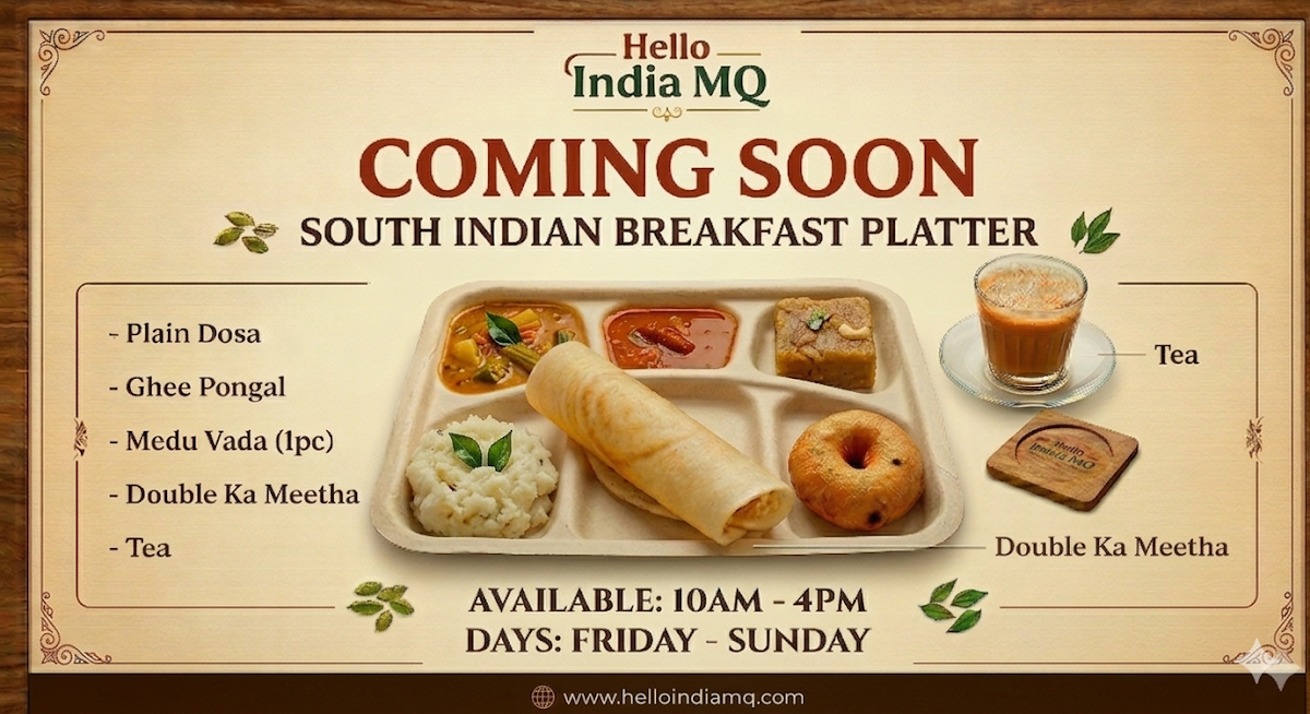 Menu, Hello India Mq