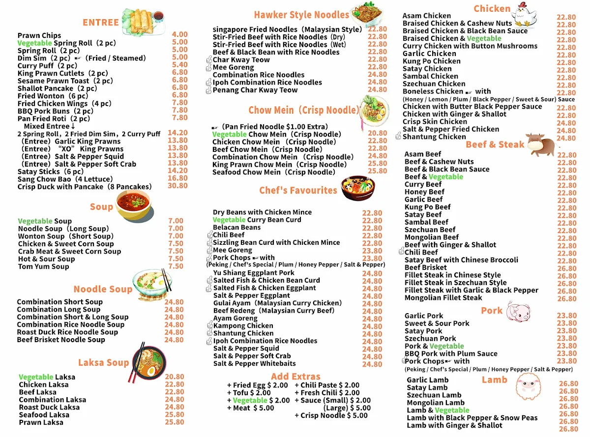 Menu, Gary’s Kitchen
