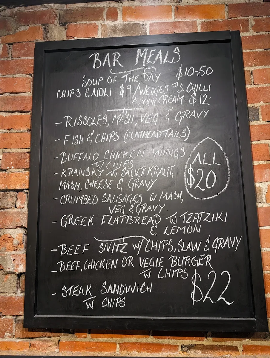 Menu, The Grapes Hotel