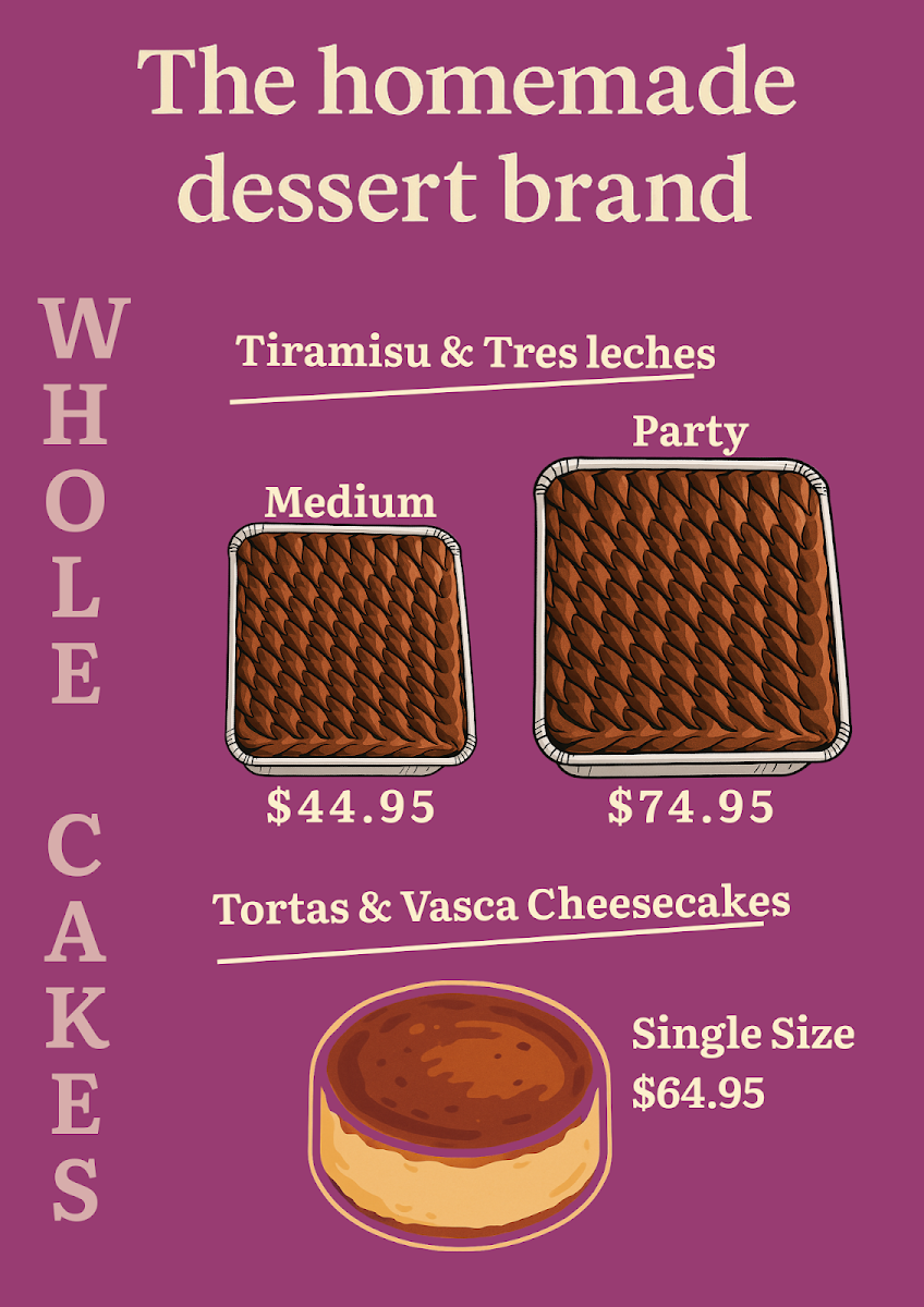 Menu, Dulcito Desserts - Rhodes