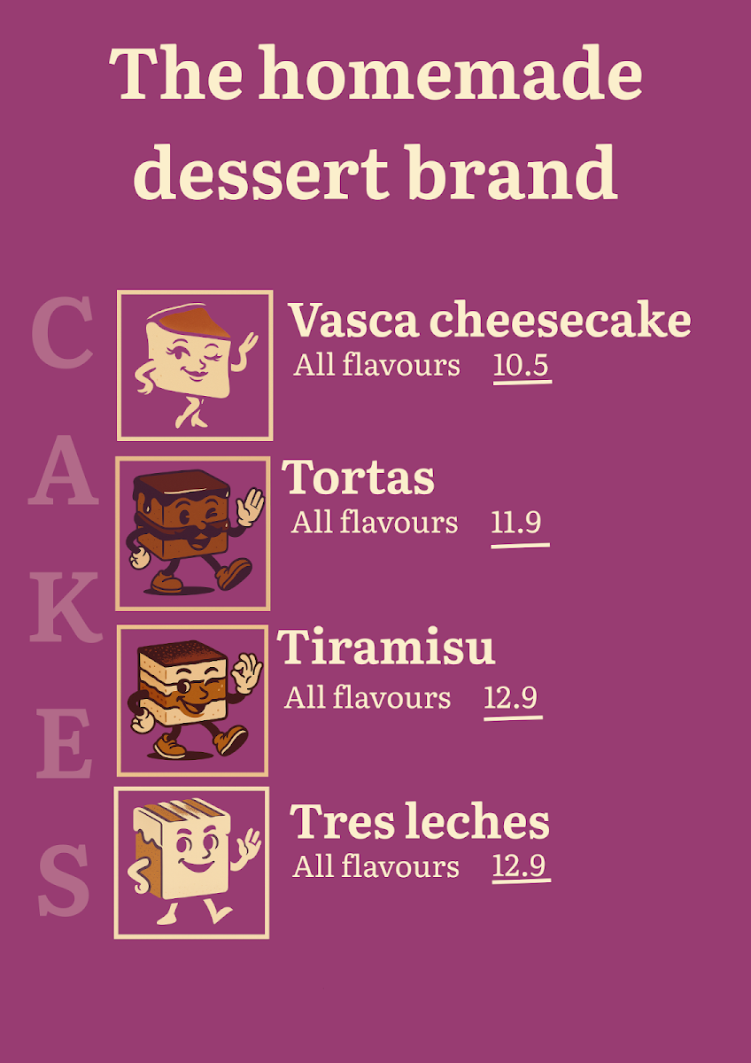 Menu, Dulcito Desserts - Rhodes