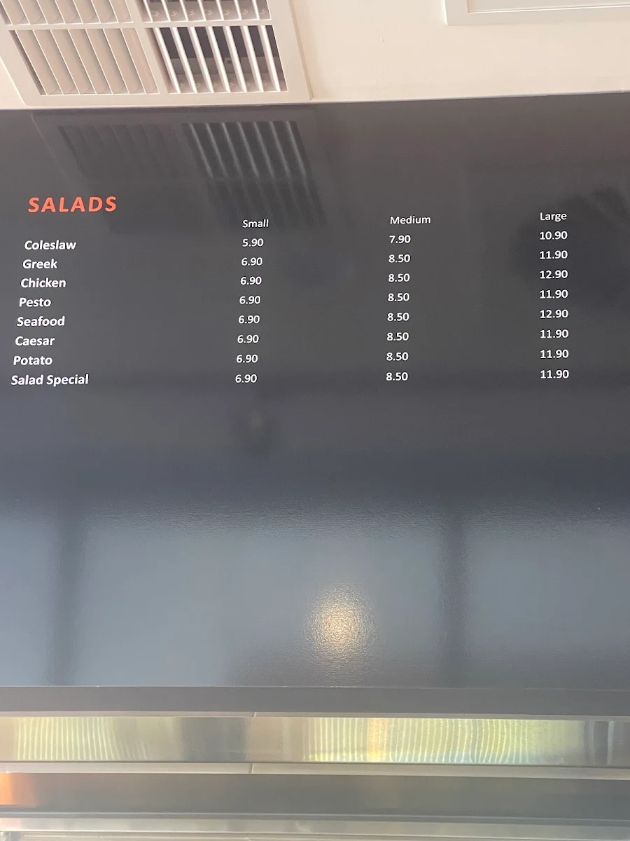 Menu, Sammy's Charcoal Chicken
