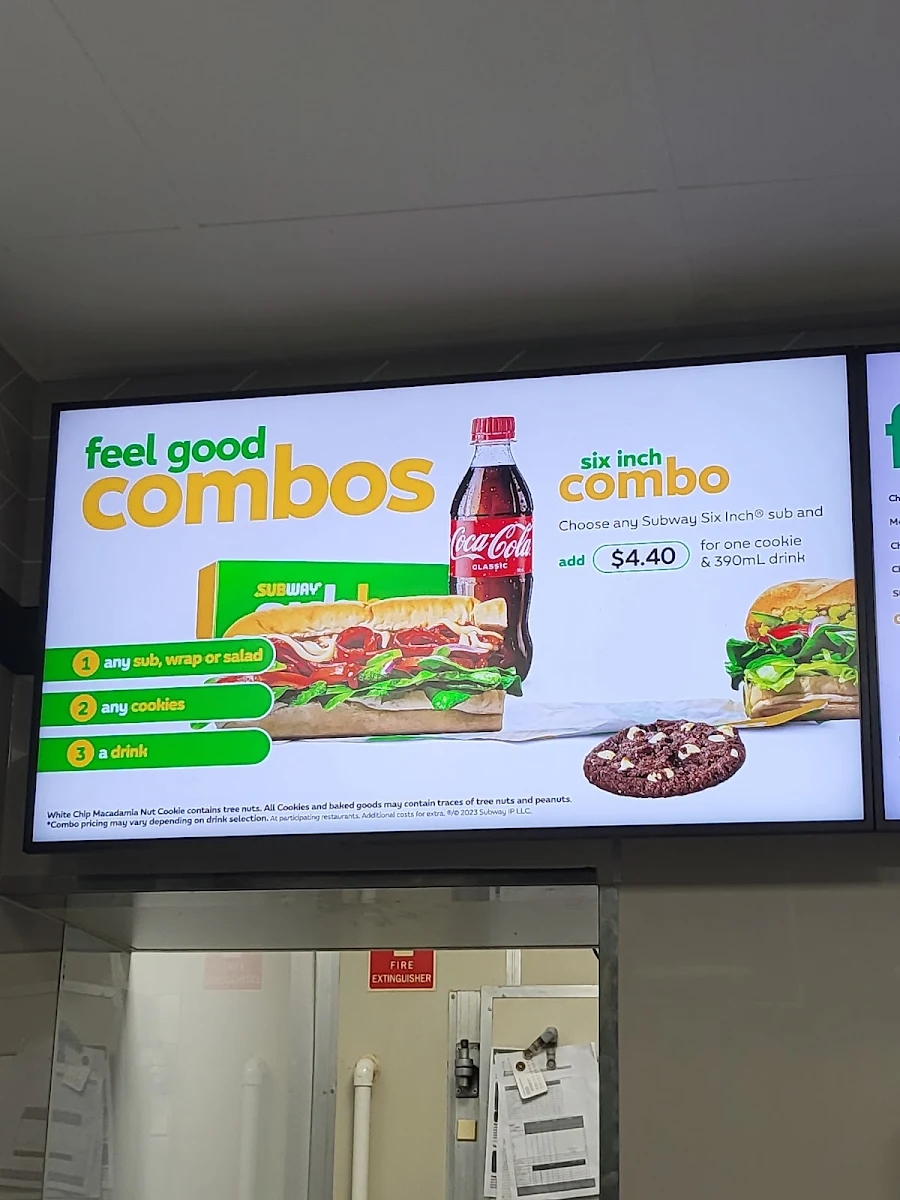 Menu, Subway