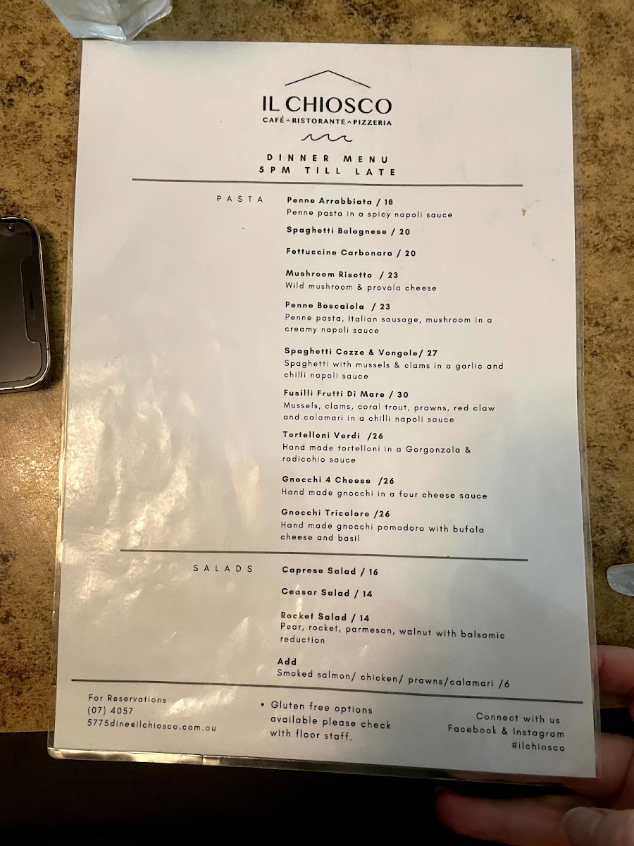 Menu, Il Chiosco