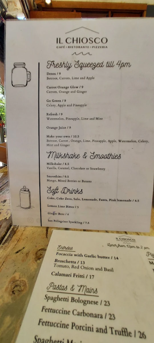 Menu, Il Chiosco
