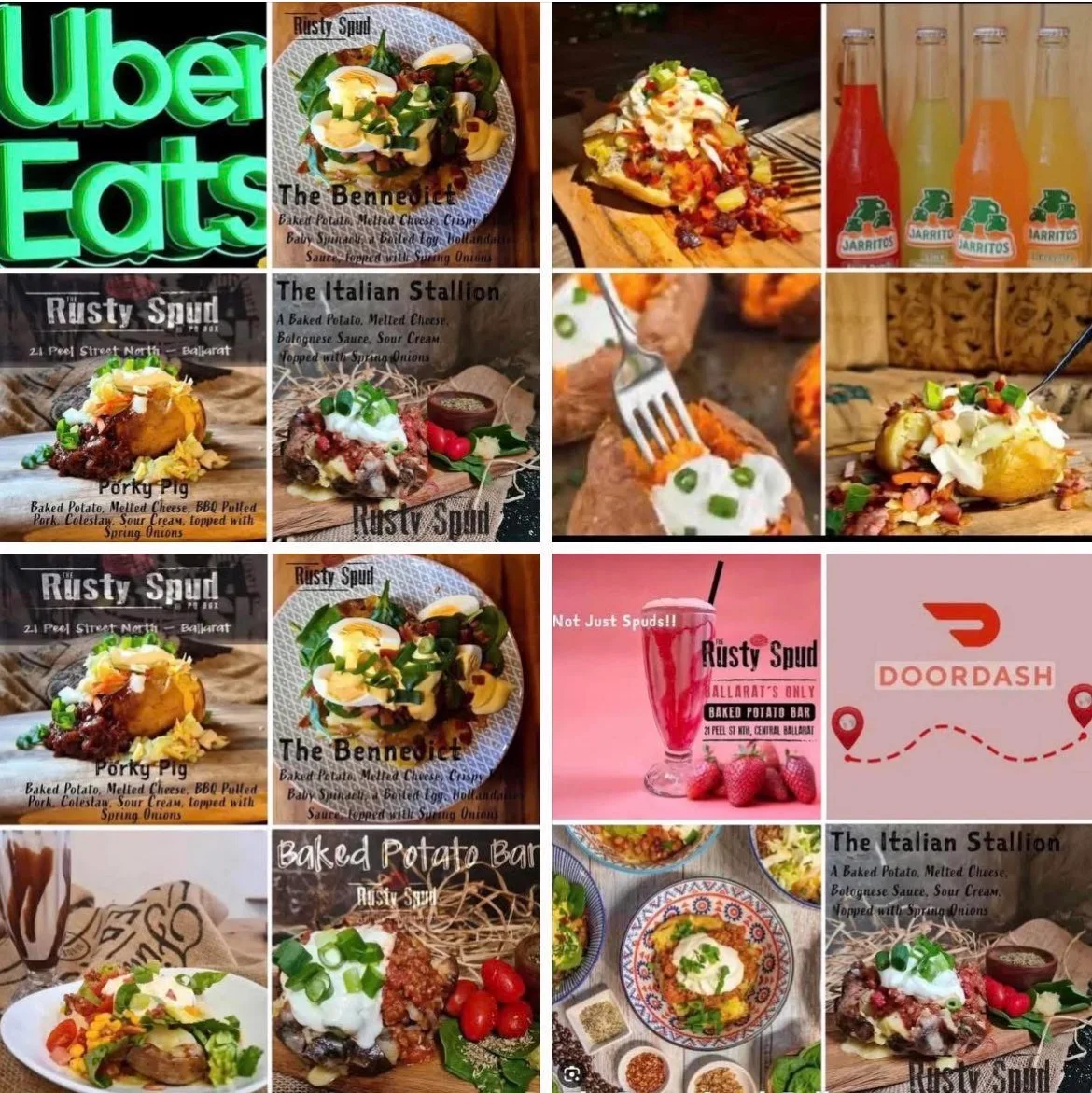 Menu, The Rusty Spud - Baked Potato Bar and Quick Service Restaurant