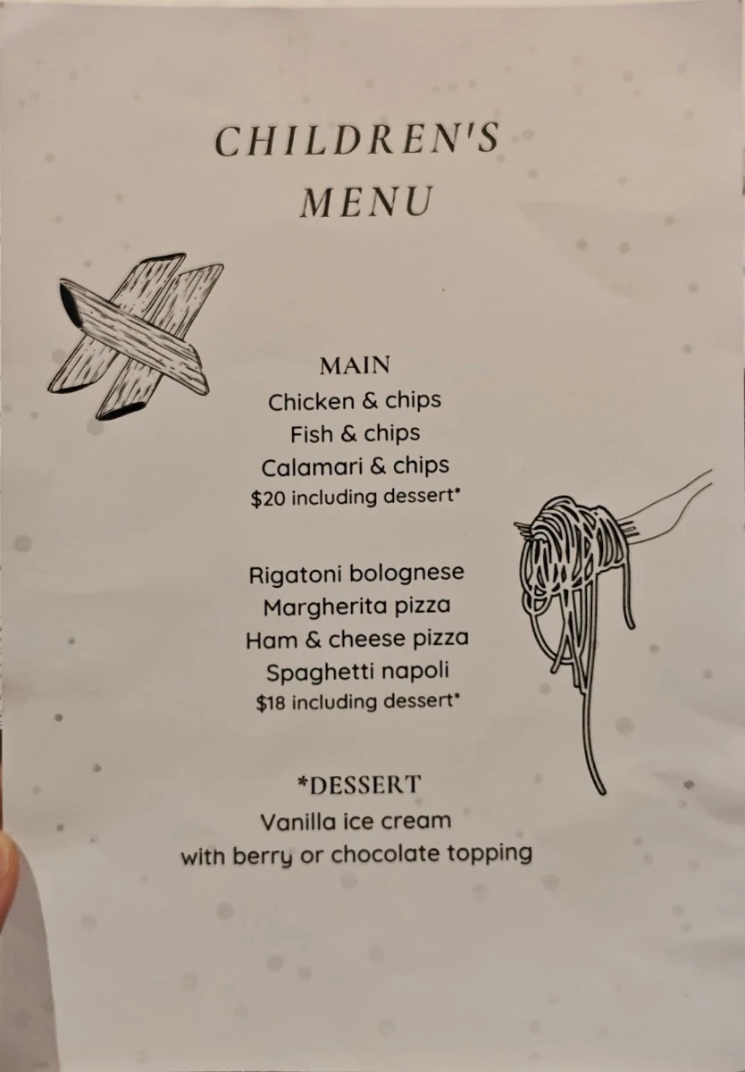 Menu, Di Palma's