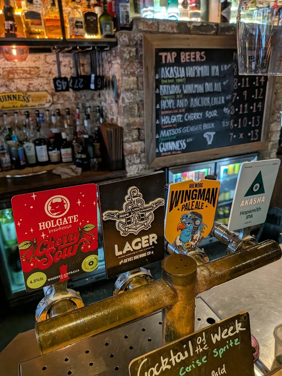 Menu, Hope and Anchor