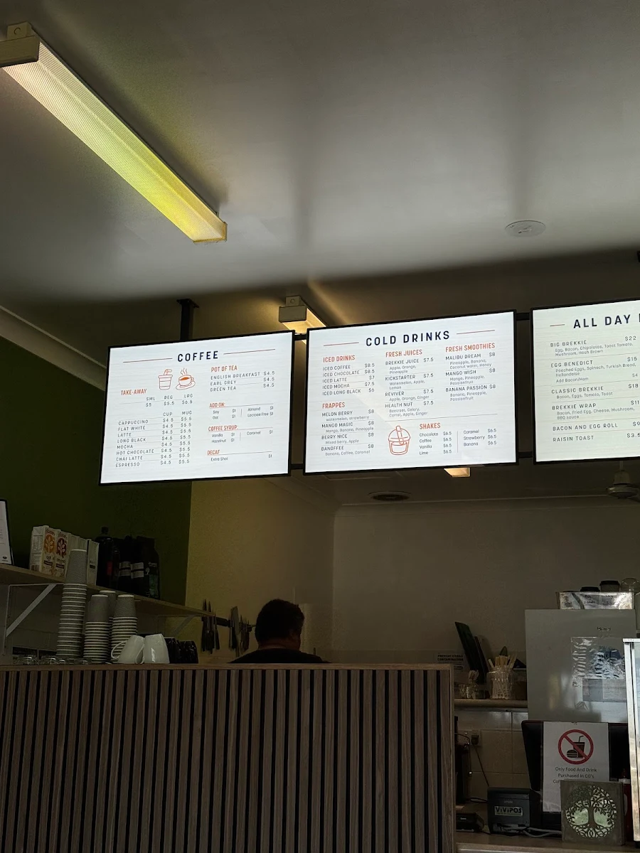 Menu, Luna Station Cafe