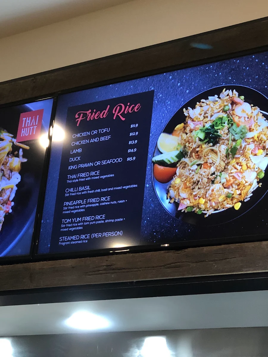 Menu, Thai Hutt