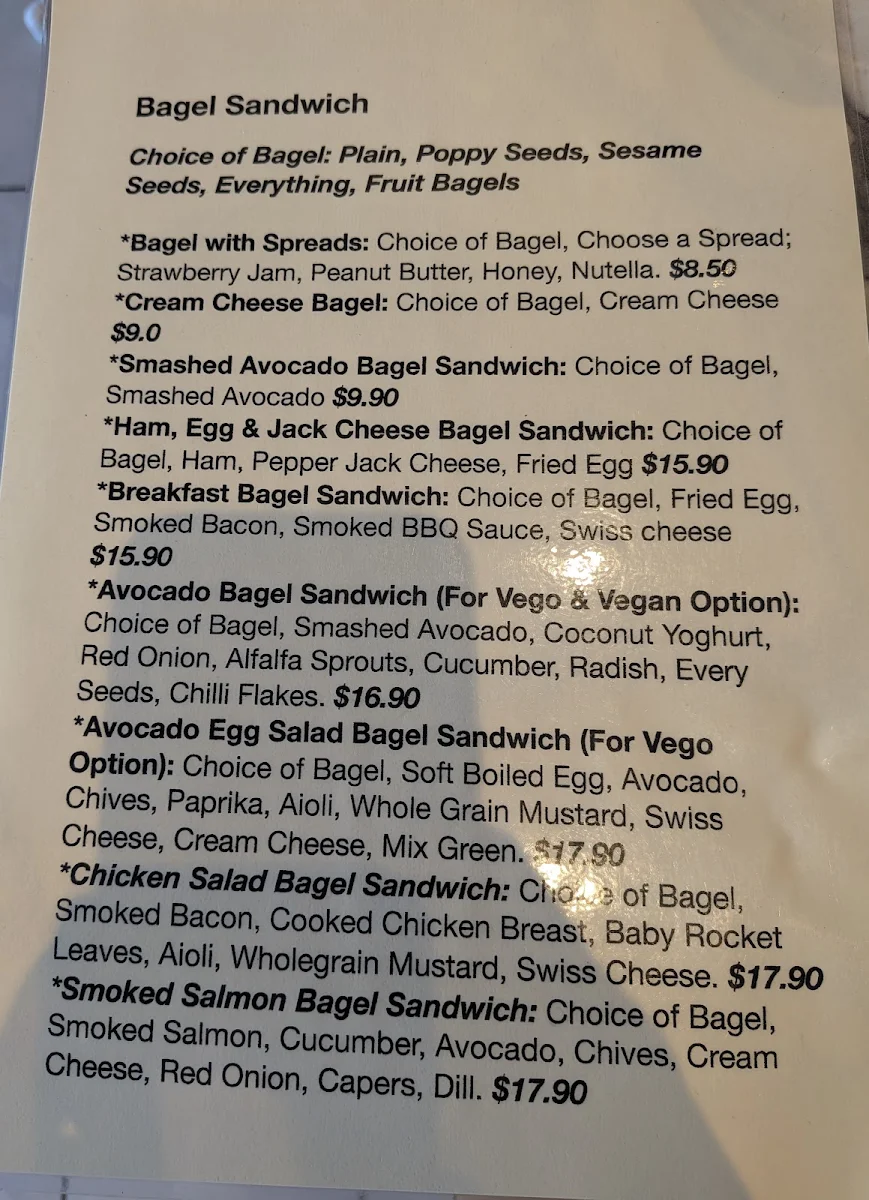 Menu, Eleven Miles