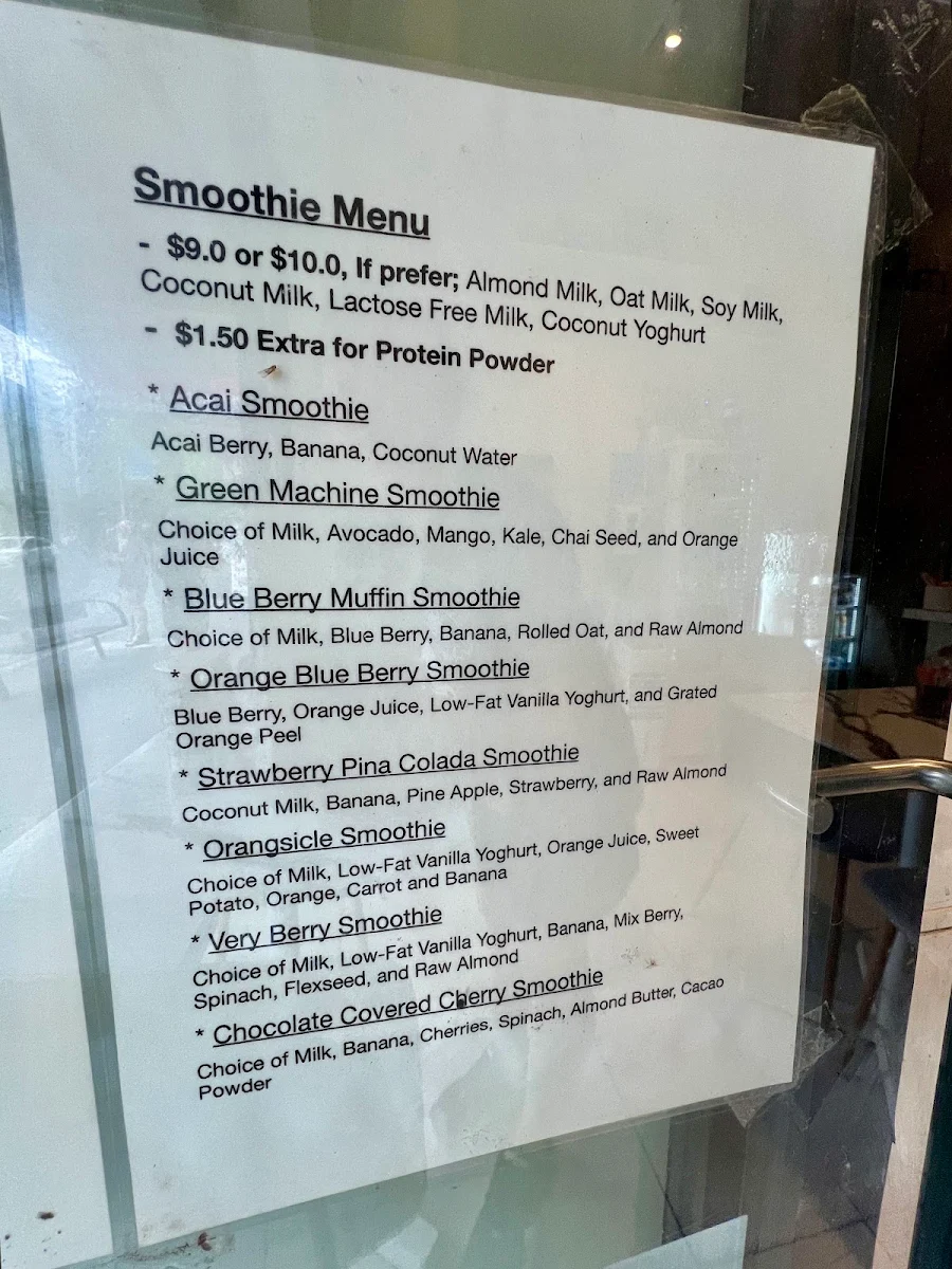 Menu, Eleven Miles