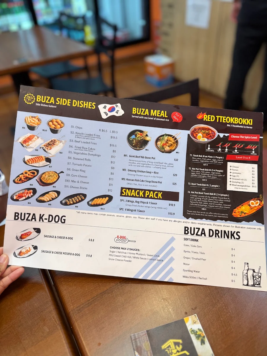 Menu, Buza - Express Maribyrnong