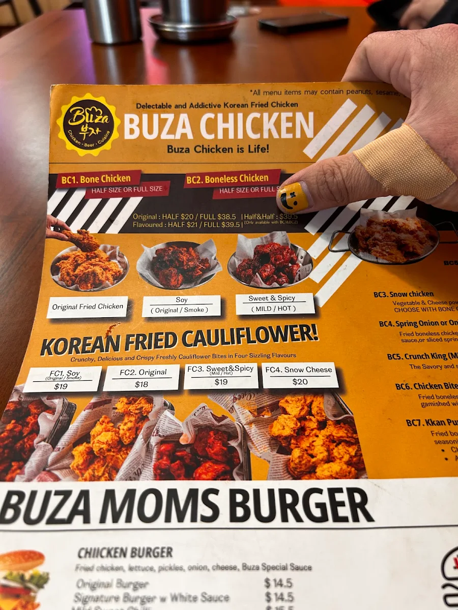 Menu, Buza - Express Maribyrnong