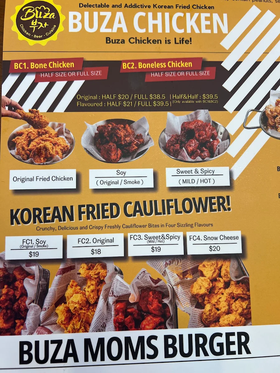 Menu, Buza - Express Maribyrnong