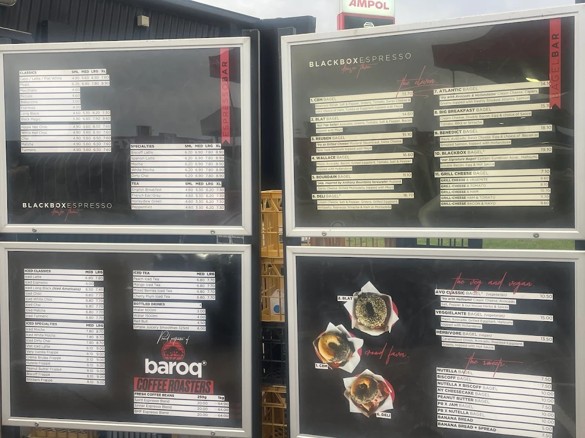 Menu, Blackbox Espresso Drive-Thru