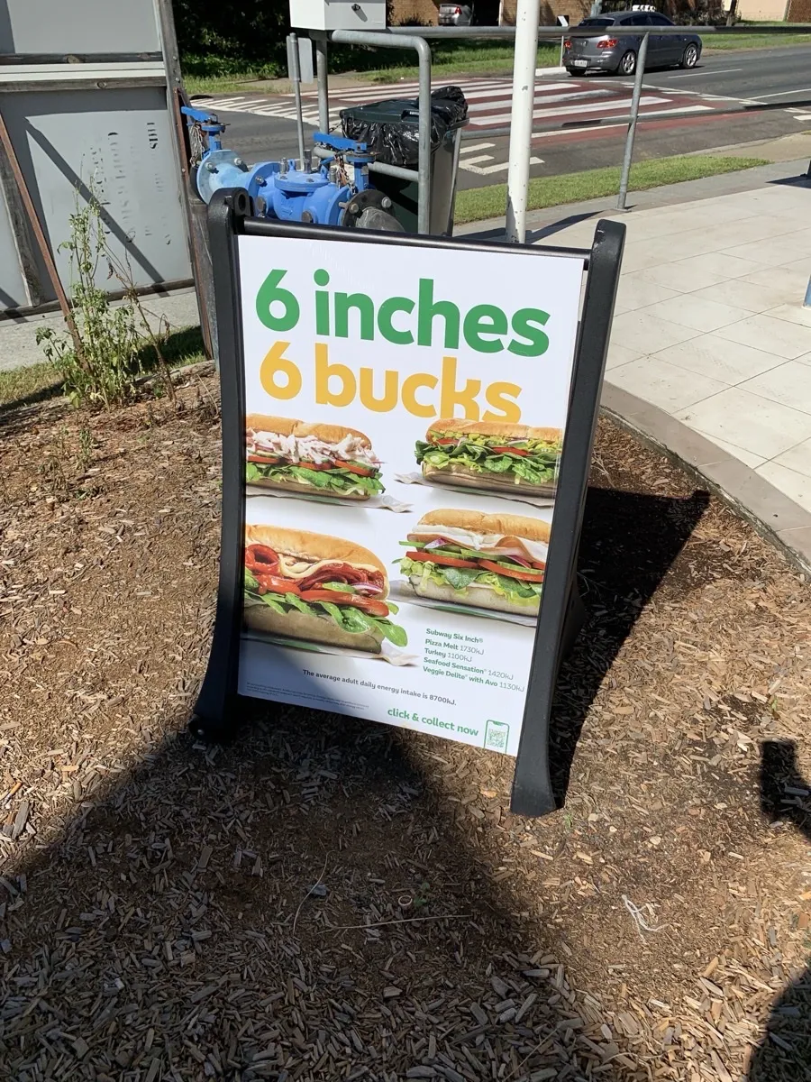 Menu, Subway