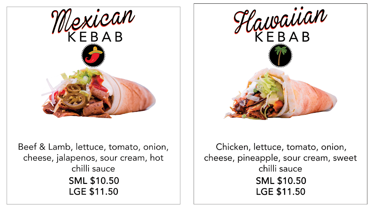 Menu, The Kebab Shop West End