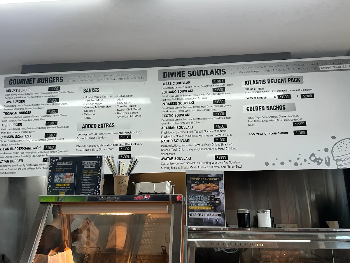 Menu, Atlantis Take Away