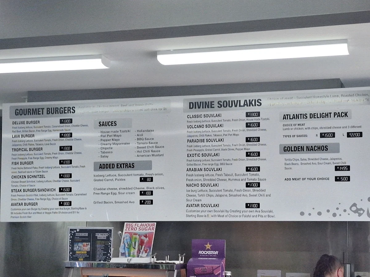 Menu, Atlantis Take Away